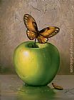 Vladimir Kush green apple painting